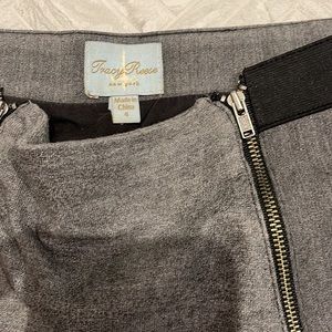 Tracy Reese Gray pencil skirt with pretty front zip, size 4